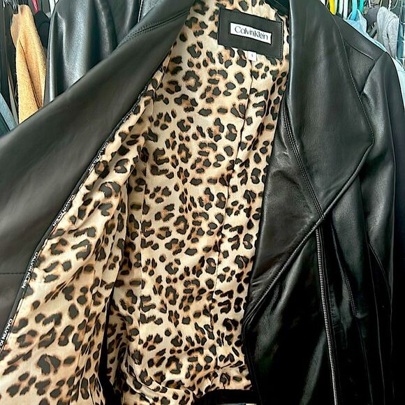 Women’s Calvin Klein Leather Jacket - Picture 6 of 8